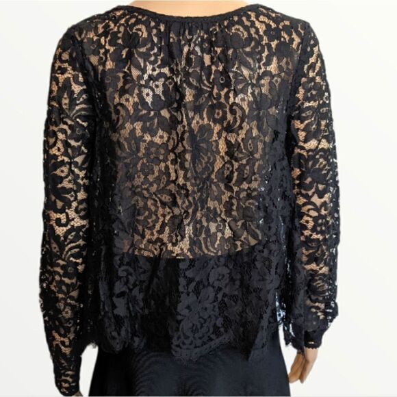 Free People Black Lace Top - Picture 6 of 8